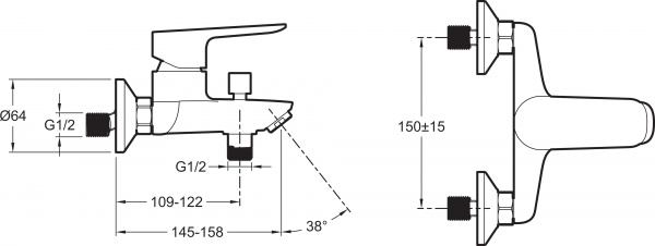 ��������� Jacob Delafon Oscar E29844-BL ��� ����� � �����