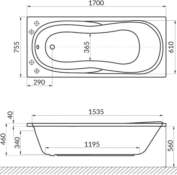 ��������� ����� Excellent Sekwana WAEX.SEK17.NANO 170x75