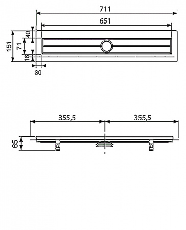 ������� ����� Tece TECEdrainline 150 �� 601500