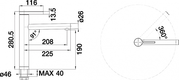 ��������� Blanco Linee 517595 ��� �������� �����
