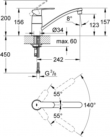��������� Grohe Eurostyle Cosmopolitan 33977002 ��� �������� �����