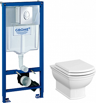 �������� ������ ��������� VitrA Valarte 7805B003-0075 + ������-������� � ����������� + ����������� Grohe Rapid SL 38721001 3 � 1 � ������� �����