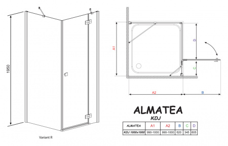 ������� ������ Radaway Almatea KDJ 100 100 ��