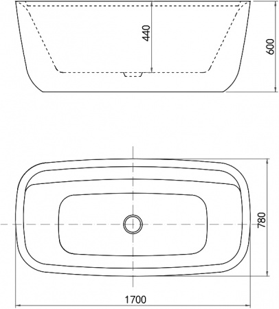 ��������� ����� Aquanet Fine 260045 170x80, �����