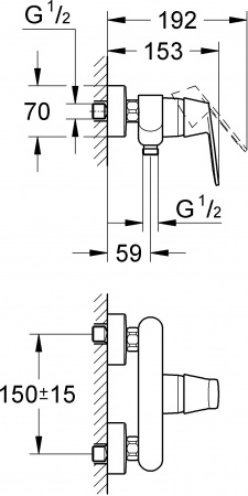  Grohe Eurosmart Cosmopolitan 32837000  