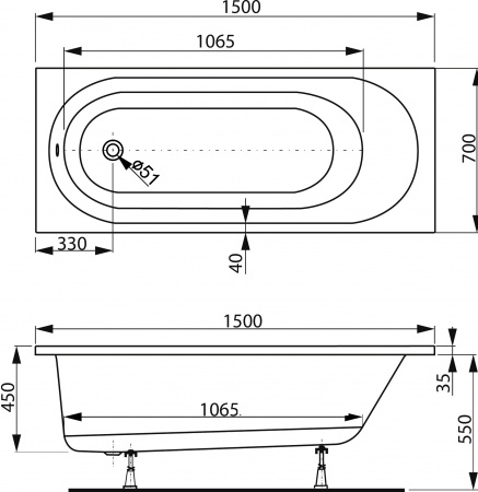 ��������� ����� Vagnerplast Kasandra 150x70 ������ �����