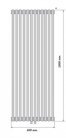 ����������� �������� PURMO Delta Laserline 12 ������, DL 3180x12 MR  / ������������ �������� ����� � ����������� ������ ������������