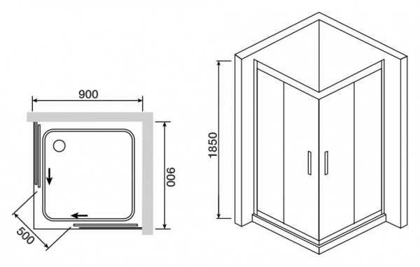 ������� ������ RGW Classic CL-32 90x90x185 ������ ����������