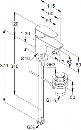 ��������� Kludi Pure&Solid 343850575 ��� ��������
