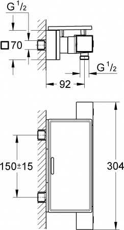 ��������� Grohe Grohtherm Cube 34491000 ��� ����