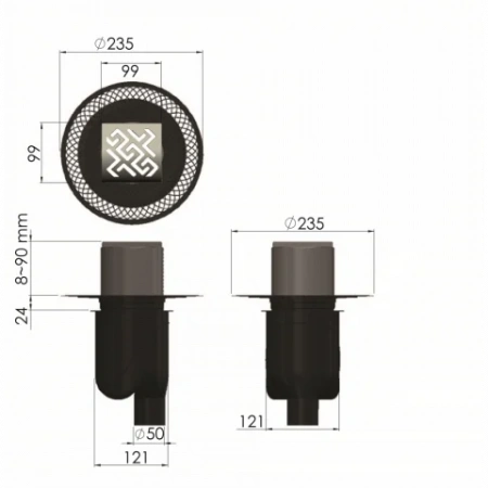 ���� �������� PLATZ Antik 100�100 ����������� ����� , ������� ������� ���� 090060