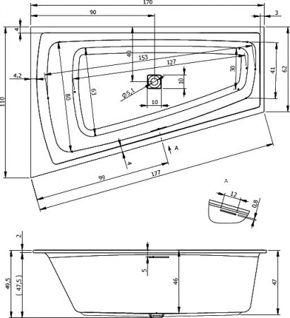 ��������� ����� Riho Still Smart 170�110 R