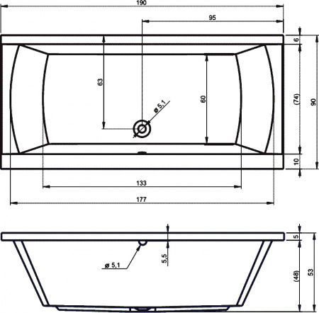 ��������� ����� Riho Julia 190x90