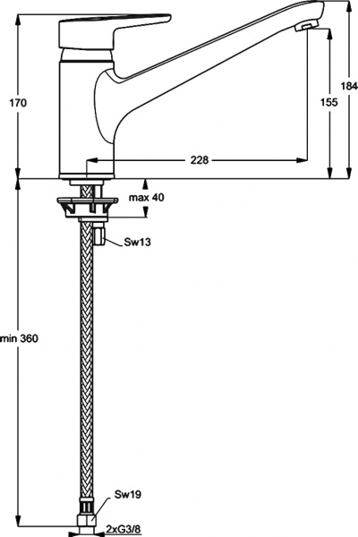 ��������� Ideal Standard Connect Blue B9931AA ��� �������� �����