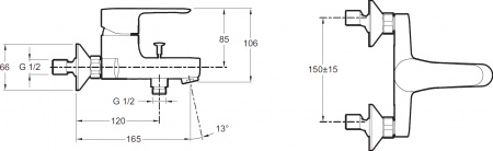 ��������� Jacob Delafon July E16033-4-CP ��� ����� � �����
