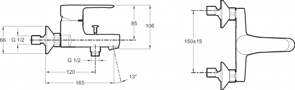 ��������� Jacob Delafon July E16033-4-CP ��� ����� � �����