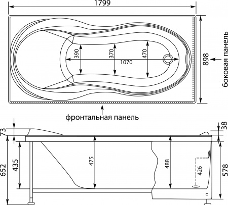 ��������� ����� Aquanet Grenada 00205493 180�90 � ��������