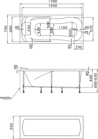 ��������� ����� 1MarKa Calypso 170x75
