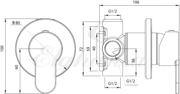   Elghansa Roundline 34R0583-White (Set-51)  ,   