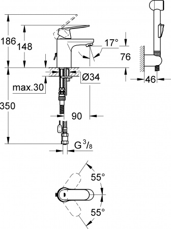 ��������� Grohe Eurosmart Cosmopolitan 23125000 ��� ��������
