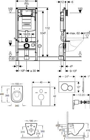 ��������  ������� ����������� ��� �������� Geberit Duofix UP320 111.300.00.5 + ���� ��� ������� ���������� Jacob Delafon Struktura EDF102-00 + ������