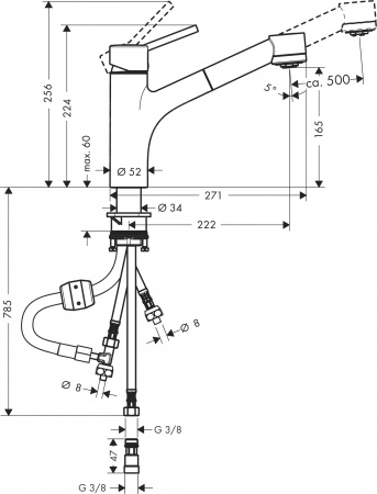 ��������� Hansgrohe Talis M52 32842000 ��� �������� �����, ����