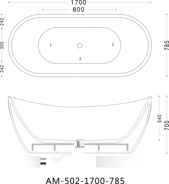 ��������� ����� Art&Max AM-502-1700-785 170x80