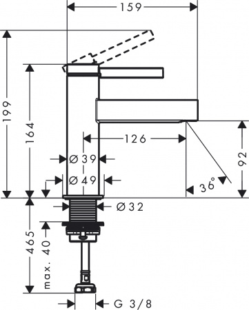���� Hansgrohe Finoris 100 76013000 ��� ��������, ����