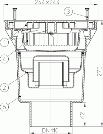 HL 606LW/1 ���� � ������������ �������� DN110