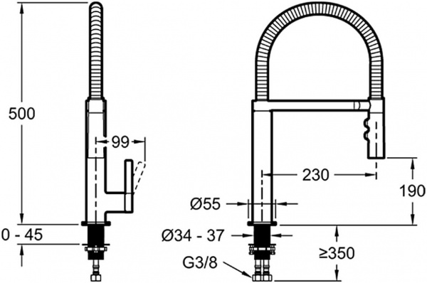 ��������� Jacob Delafon Spirale E23310-CP ��� �������� �����