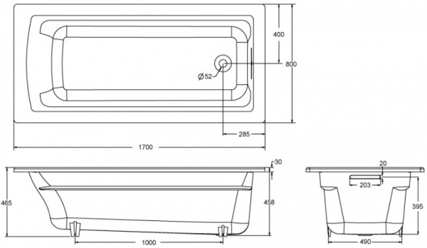 �������� ����� Jacob Delafon Archer 170�80