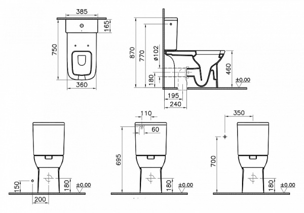 ������-������� VitrA S20 5293B003-0075 ��� ����� � ������������� �������������