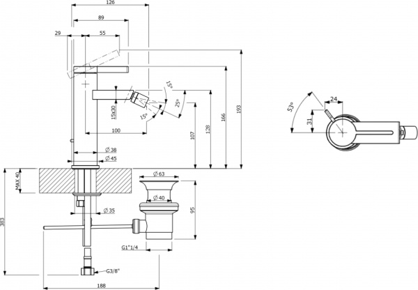 ��������� Villeroy & Boch Dawn TVB10620115061 ��� ����
