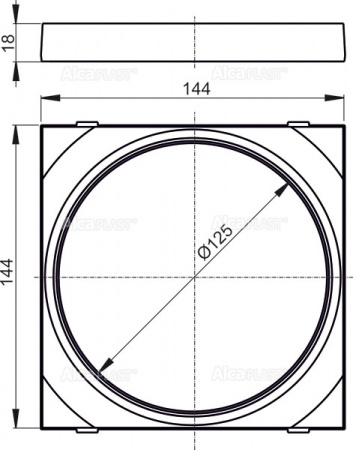 ������� ��� ����������� ����� Ø125 � ������ AlcaPlast AGV910