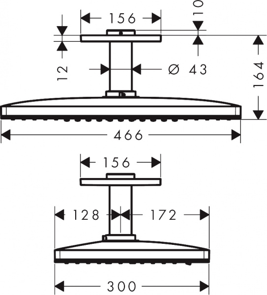 ������� ��� Hansgrohe Rainmaker Select 460 24004400 ����� - ����