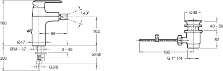 ��������� Jacob Delafon Kumin E99456-CP ��� ����
