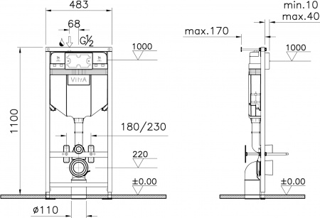  VitrA Uno 9773B003-7206   +  + 