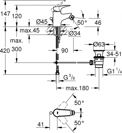 ��������� Grohe StartFlow 23770000 ��� ����, ����