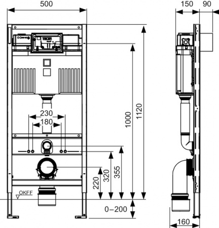    Villeroy & Boch Omnia Architectura 5684HRR1 alpin,  +     TECE TECEprofil 9380014 +     TECE TECEprofil Uni 2.0 9300302 +  