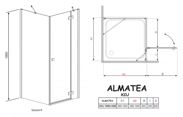 ������� ������ Radaway Almatea KDJ 100 100 ��