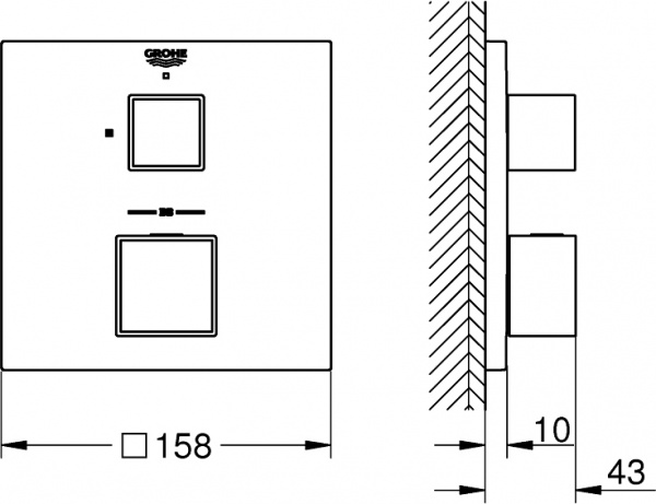 ��������� Grohe Grohtherm Cube 24153AL0 ��� ����, ������ ������
