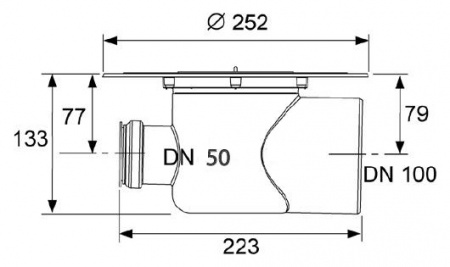 ���� ��� ���� Tece TECEdrainpoint S �������������� DN 100 DN 50 3607500