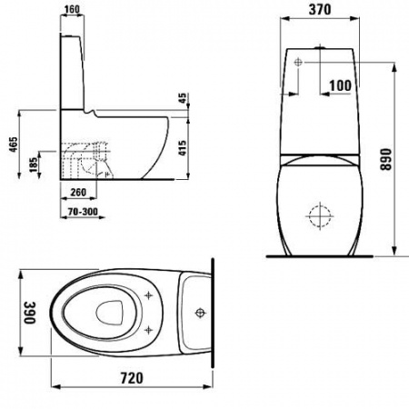 ����� ��� ������� Laufen Alessi one 2697.1.400.275.1