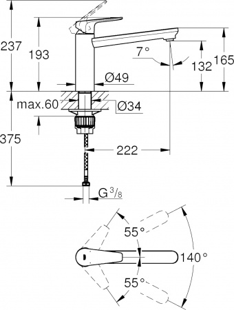 ��������� Grohe BauEdge 31693000 ��� �������� �����
