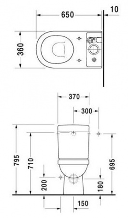����� ��� ������� Duravit Happy D 0910100005