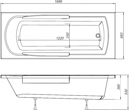 ��������� ����� Aquanet Extra 170x70