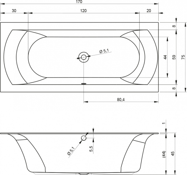 ��������� ����� Riho Linares Velvet 170x75