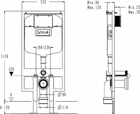 ��������  ������� ����������� ��� �������� VitrA 748-5800-01 3/6 � + ���� ��� ������� ���������� VitrA Shift 7742B003-0075 + ������-������� VitrA Shif