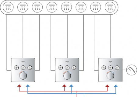 ��������� Grohe Grohtherm SmartControl 29157LS0 ��� ����, moon white