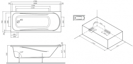 ��������� ����� AM.PM Sense W75A-170-070W-KL 170�70 + ���������� AM.PM �� 30 ���� �������� �� �����������